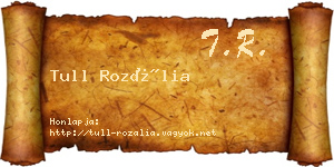 Tull Rozália névjegykártya